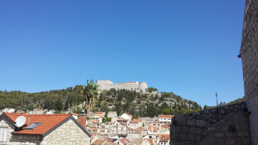 The Spanish fortress overlooking the orange tiled rooftops of Hvar town