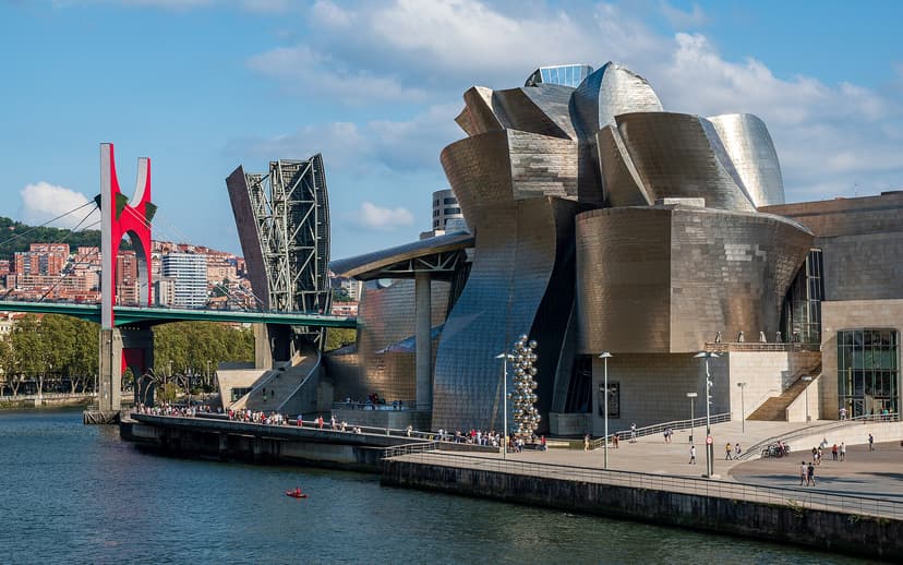 The Guggenheim Museum and its titanium curves, Bilbao